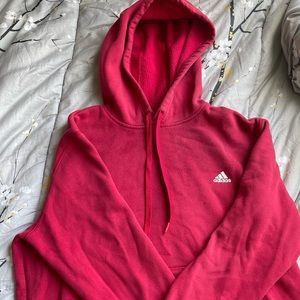Dark pink adidas hoodie